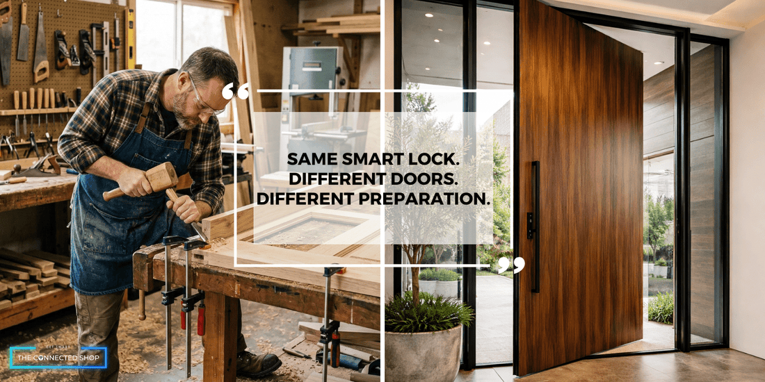 Smart Door Locks on Pre-Fab and Custom Doors: What's The Difference?