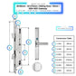 Sliding Door Smart Lock - 28-85mm (22x270mm) Sliding Door - Silver - With Gateway