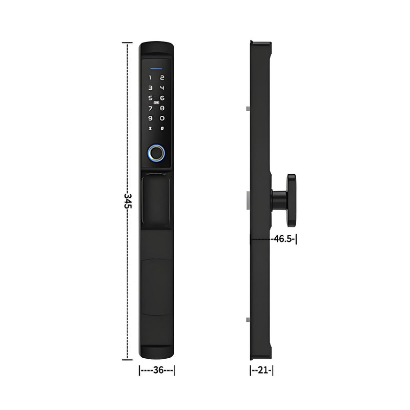 Sliding_Door_Smart_Lock_Knob measurements