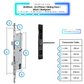 Smart Door Lock Sleek - Black - 28-85mm (22x270mm) Sliding Door Multipoint