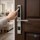 smart door lock sleek silver 1