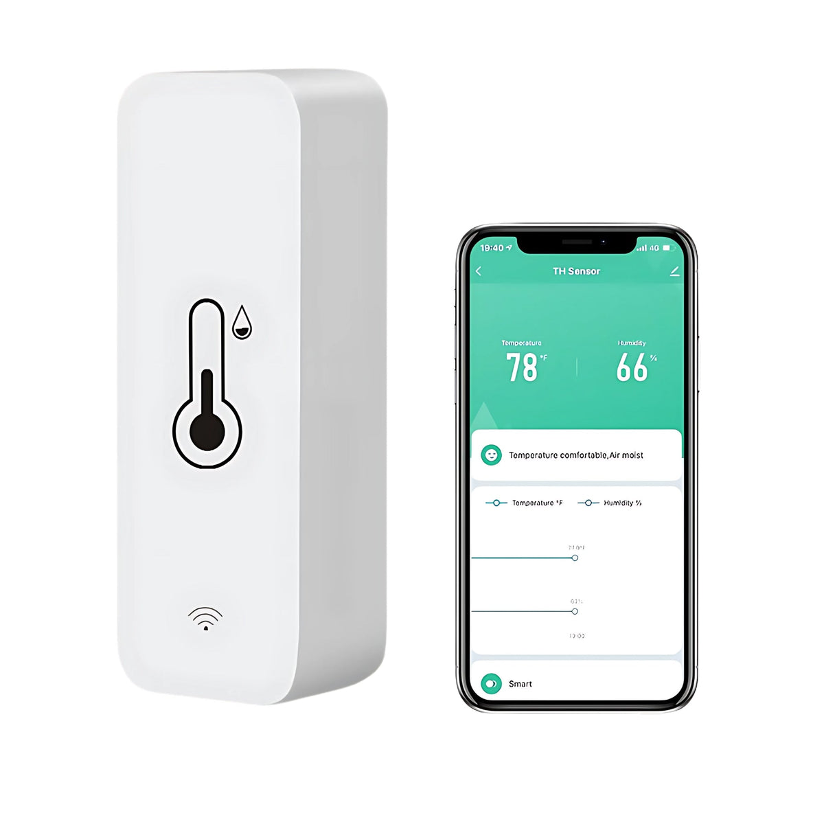 Smart Temp Smartwire Module Smart Temperature Monitor Temperature and Humidity Sensor, Mobile App