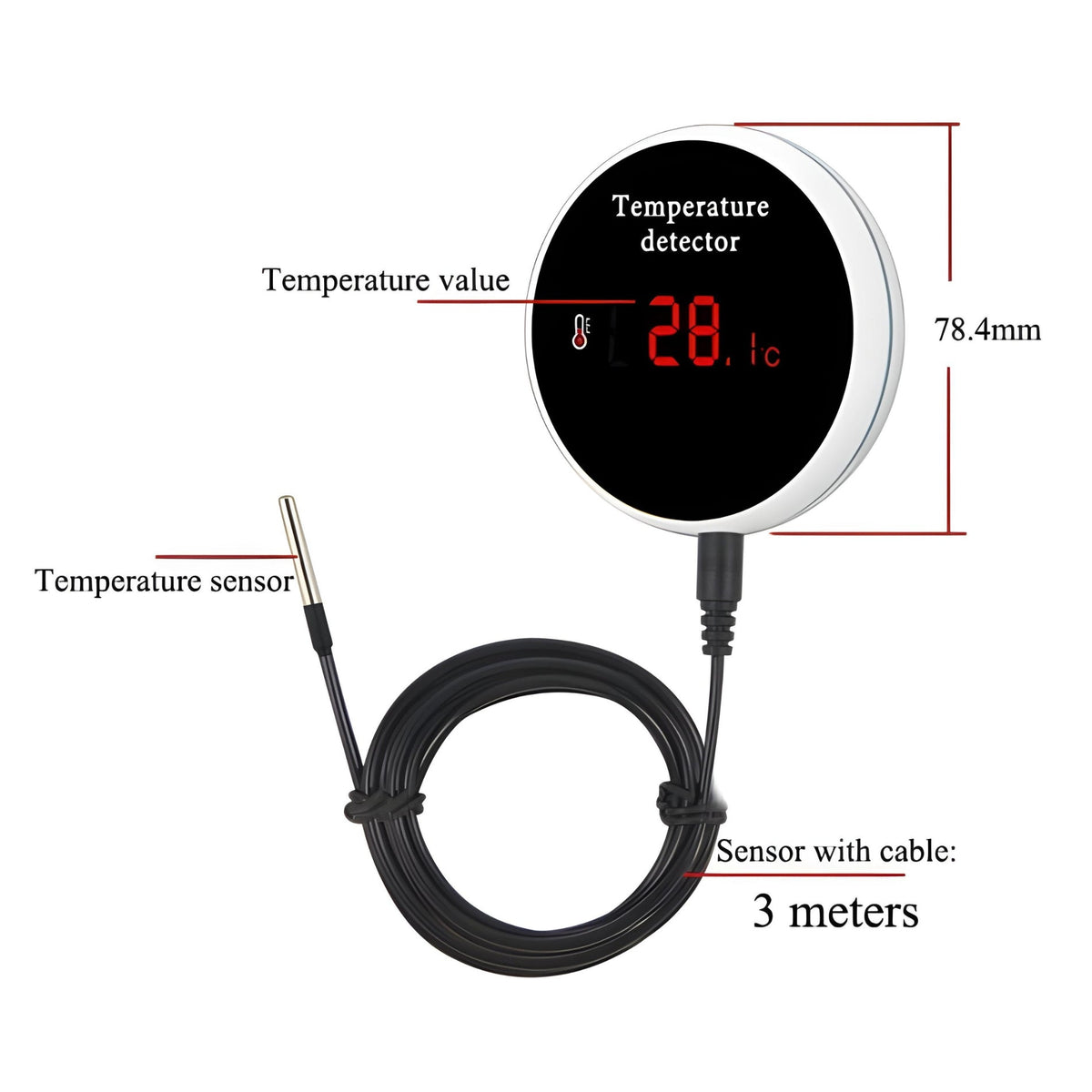 Sensor Temp Monitor Smart Water Temperature Sensor - Temperature Monitor, WiFi Mobile App