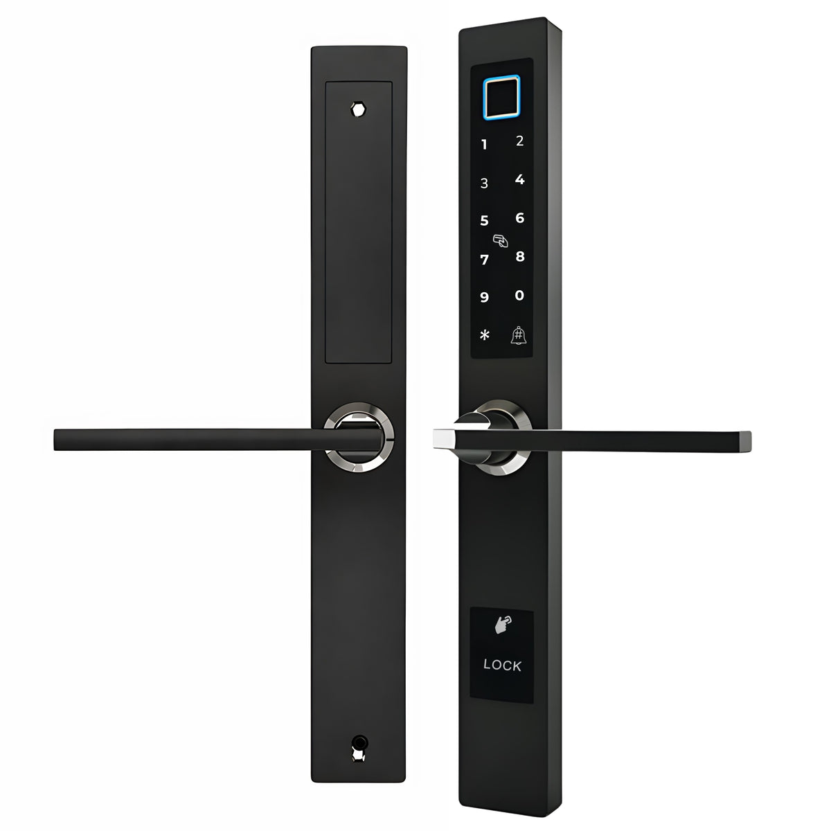 smart door lock sleek black