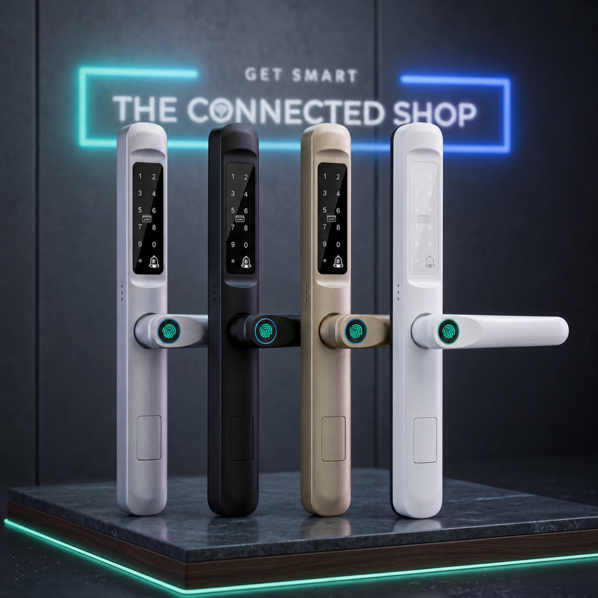 smart door lock slim colors