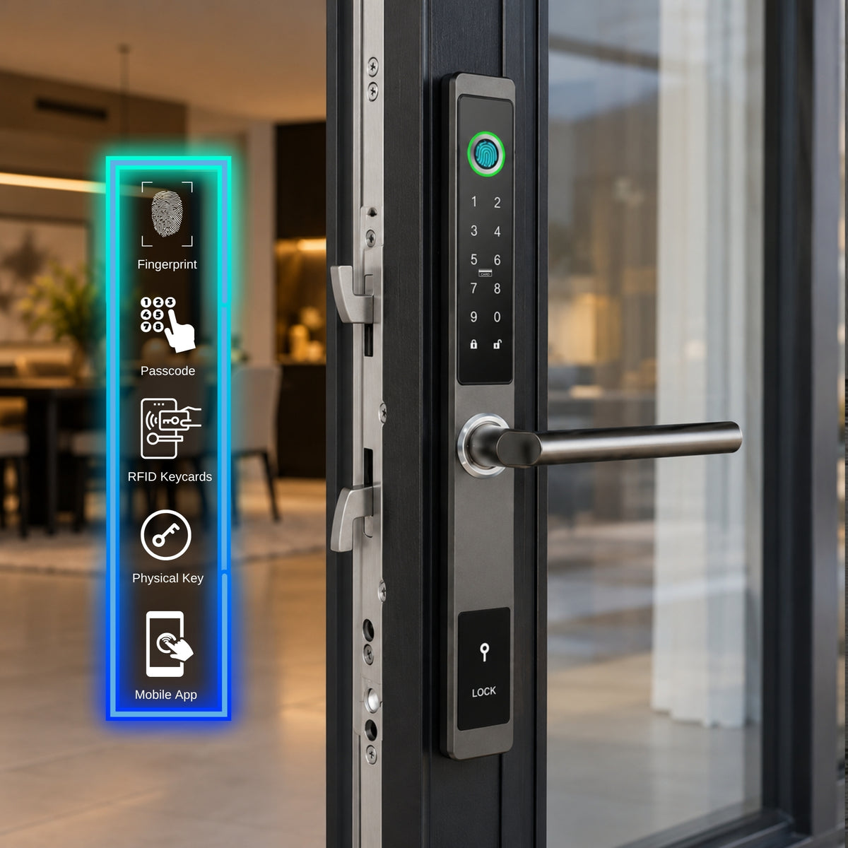 smart door lock thin